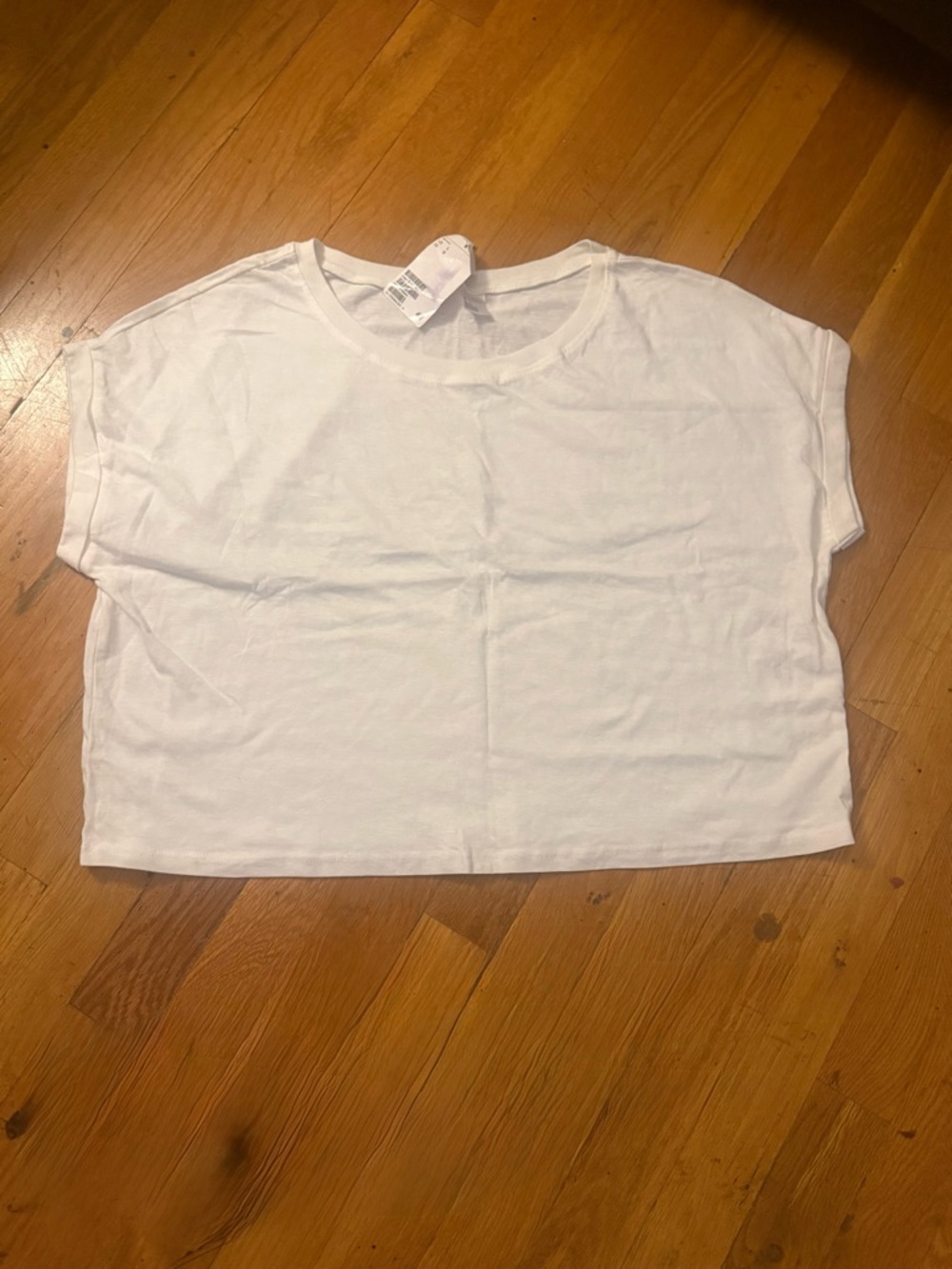 Divided White Crewneck Cropped Tee